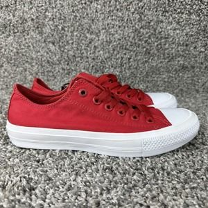 Converse Chuck Taylor 2 All Star II Red White Low Top Shoes 150151C Women 7.5
